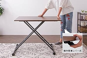 あ*ん様 【最安値】ガス圧昇降式テーブル 90×60cm ブラウン 高さ調節可能 武田コーポレーション テーブル 昇降式 ガス圧昇降式テーブル 高